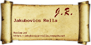 Jakubovics Rella névjegykártya